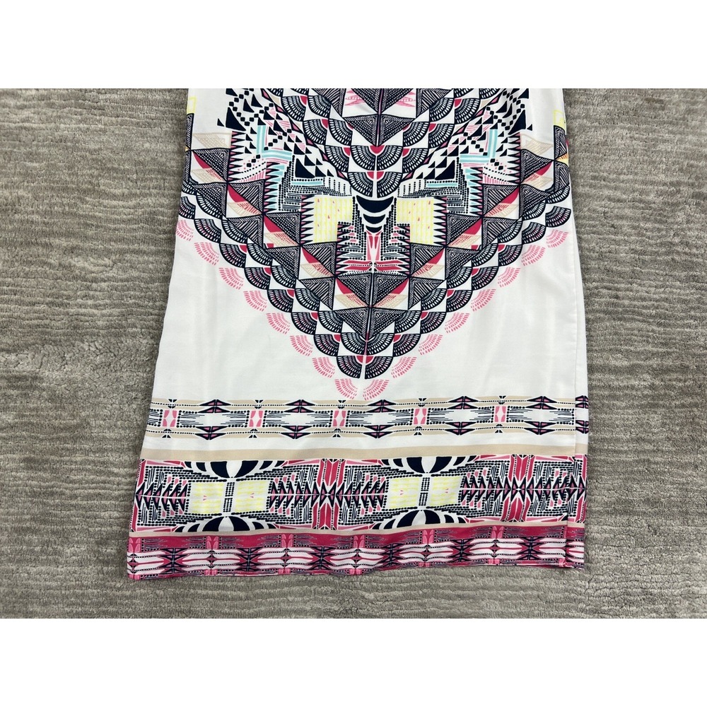 Worthington Dress Womens M White Pink Geometric Kaleidoscope Sleeveless Shift - Picture 3 of 11
